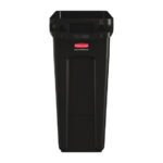 Rubbermaid Slim Jim Abfalleimer mit Entlüftungsschlitzen schwarz 60L – Bild 2
