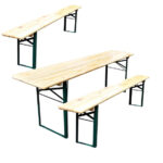 Biertisch klappbar mit Bänken 220 (L) cm
