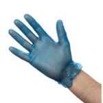 Hygiplas Vinylhandschuhe gepudert blau S (100 Stück) – Bild 3