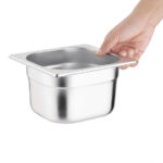 Vogue GN-Behälter Edelstahl 10cm GN1/6 – Bild 5