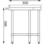 Vogue Arbeitsecktisch mit Aufkantung und Regalboden 80 x 60cm – Bild 7
