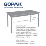 Gopak Enviro rechteckiger Indoor-Esstisch Birkeneffekt 1400mm – Bild 2