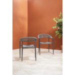 Bolero Eden PE Twist Rattan Outdoor-Sessel Charcoal (4 Stück) – Bild 7