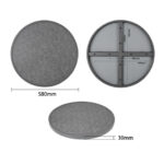 Runde Bolero-Tischplatte aus Glasfaser, gebürstet schwarz, 580 mm – Bild 4