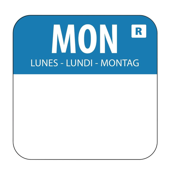 download_glp0-xb.jpg Hygiplas Farbcode Sticker Montag blau (1000 Stück) – Bild 1