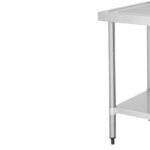 Vogue Edelstahlspüle Doppelwaschbecken Abtropffläche links 150x60cm – Bild 2