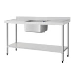 Vogue Spüle Einzelspüle Doppelabtropffläche 1500mm