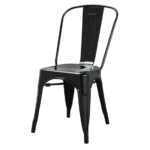 Bolero Bistro Stahl Beistellstühle Schwarz (4 Stück) – Bild 6