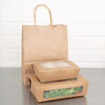 Fiesta Compostable kompostierbare Salatschüsseln mit PLA-Fenstern 1600ml (200 Stück) – Bild 5