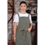 Southside Baumwoll-Canvas Latzschürze Khaki – Bild 6