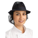 Trilby Hut mit Haarnetz dunkelblau Größe L