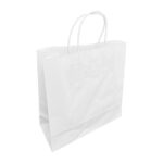 Fiesta Recycelbare Papiertüte mit Drehgriff Weiß - Klein (250 Stück)