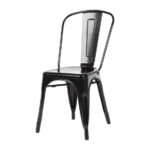 Bolero Bistro Stahl Beistellstühle Schwarz (4 Stück) – Bild 5