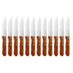 Olympia Jumbo Steakmesser mit Holzgriff 12,5cm (12 Stück) – Bild 3