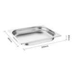 Vogue GN-Behälter Edelstahl 4cm GN1/2 – Bild 7