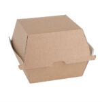 Fiesta Compostable kompostierbare Burgerboxen aus Kraftpapier groß 112mm (150 Stück) – Bild 3