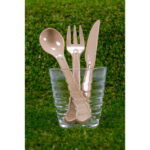 Wiederverwendbares Reisschalen-Besteckset - Messergabellöffel im Jutesack – Bild 4