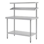 Vogue Edelstahl Arbeitstisch mit Aufsatz 120cm – Bild 3