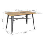 Bolero Kompletter Outdoor Tisch 120x76x76cm Helles Holz – Bild 7
