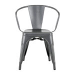 Bolero Bistro Curve Armlehnstühle Gunmetal (4 Stück) – Bild 2