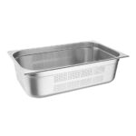 Vogue GN-Behälter Edelstahl 15cm GN1/1 gelocht – Bild 3