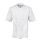 Chefs Works Montreal Cool Vent Unisex-Kochjacke mit kurzen Ärmeln Weiß M