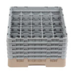 Cambro Gläserspülkorb beige mit 25 Fächern max Glashöhe 25,7cm