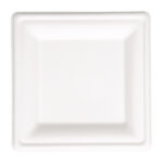 Fiesta Compostable kompostierbare Teller aus Bagasse quadratisch 26,1cm (50 Stück) – Bild 3