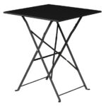 Bolero quadratischer klappbarer Terrassentisch Stahl schwarz 60cm – Bild 8
