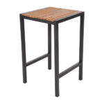 Bolero quadratischer Stahl und Akazienholz Bartisch 60cm – Bild 3