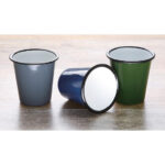 Olympia emaillierte Becher grau-schwarz 31cl (6 Stück) – Bild 4