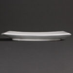 Olympia Whiteware abgerundete quadratische Teller 24cm (12 Stück)