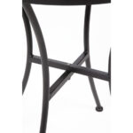 Bolero Schwarzer Stahlmuster Runder Bistro-Tisch Schwarz 600mm – Bild 4