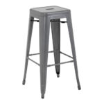 Bolero Bistro Stahlhocker Gun Metal Grey (4 Stück) – Bild 2