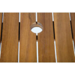 Bolero quadratischer Stahl- und Akazienholztisch 80cm – Bild 7