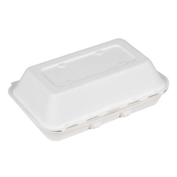 download_ikmu-kb.jpg Fiesta Kompostierbare Bagasse Lebensmittelbehälter 9x6" (200 Stück) – Bild 1