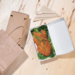 Fiesta Compostable kompostierbare Menüboxen mit Klappdeckel aus Kraftpapier groß 204mm (100 Stück) – Bild 5