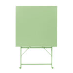 Bolero Square Pavement Style Klapptisch aus Stahl hellgrün 600 mm – Bild 2