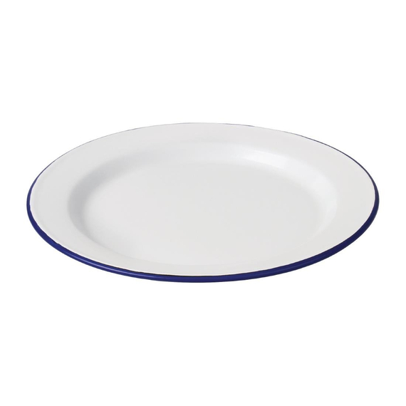 download_iwud-m7.jpg Olympia emaillierte Essteller weiß-blau 30cm (6 Stück) – Bild 1
