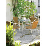 Bolero runder Bistrotisch Edelstahl 3 Beine 60cm – Bild 5