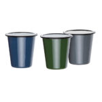 Olympia emaillierte Becher grau-schwarz 31cl (6 Stück) – Bild 6