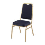 Bolero Bankettstühle mit quadratischer Lehne blau (4 Stück)