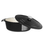 Vogue ovaler Schmortopf schwarz – Bild 4