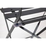 Bolero Steel Outdoor Dining Set Schwarz Tisch und zwei Stuehle – Bild 7
