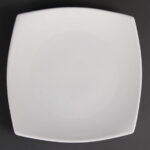 Olympia Whiteware abgerundete quadratische Teller 24cm (12 Stück) – Bild 3