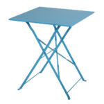 Bolero Perth Blauer Gehwegstil Stahltisch Quadratisch 600 mm – Bild 2