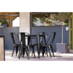 Bolero Bistro Quadratischer Stahltisch Schwarz - 660mm – Bild 6
