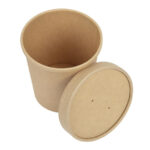 Colpac Recycelbar Kraft Mikrowellen Suppenbecher Deckel 450ml (500 Stück) – Bild 6