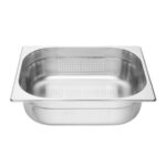 Vogue GN-Behälter Edelstahl 10cm GN1/2 gelocht – Bild 3