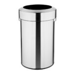 Bolero Gebürsteter Stahlbehälter mit offenem Deckel 70Ltr